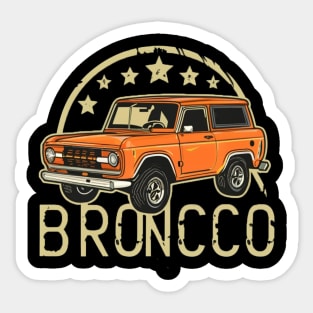 Retro 1987-1991 Ford Bronco w/Tires Sticker